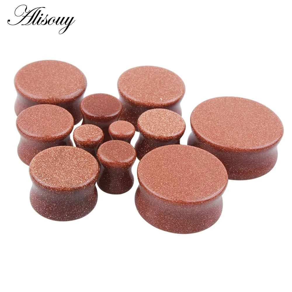 1PC Stone Ear Plugs Gauges Earrings Women Men Ear Plug Flesh Tunnel Piercing Expander Ear Stretcher Body Piercing Jewelry - Pedlar's Attic