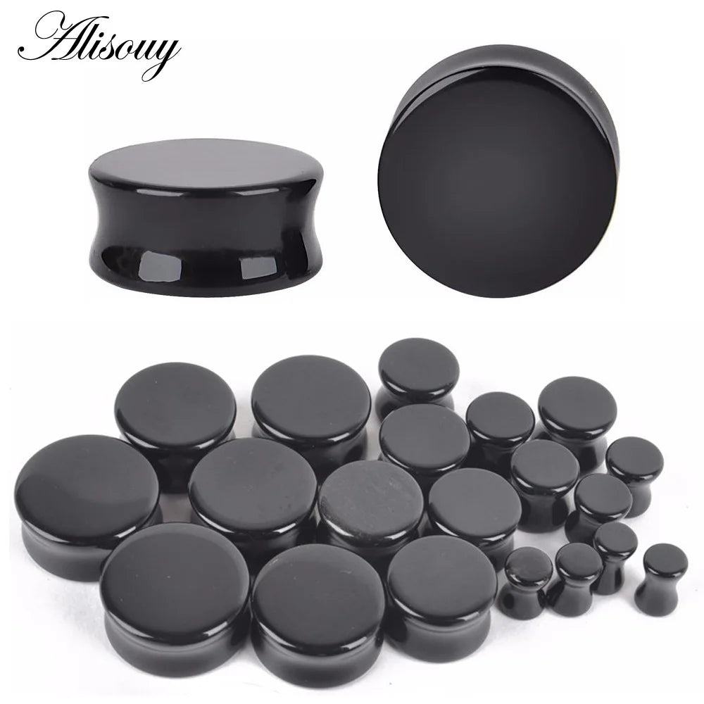 1PC Stone Ear Plugs Gauges Earrings Women Men Ear Plug Flesh Tunnel Piercing Expander Ear Stretcher Body Piercing Jewelry - Pedlar's Attic