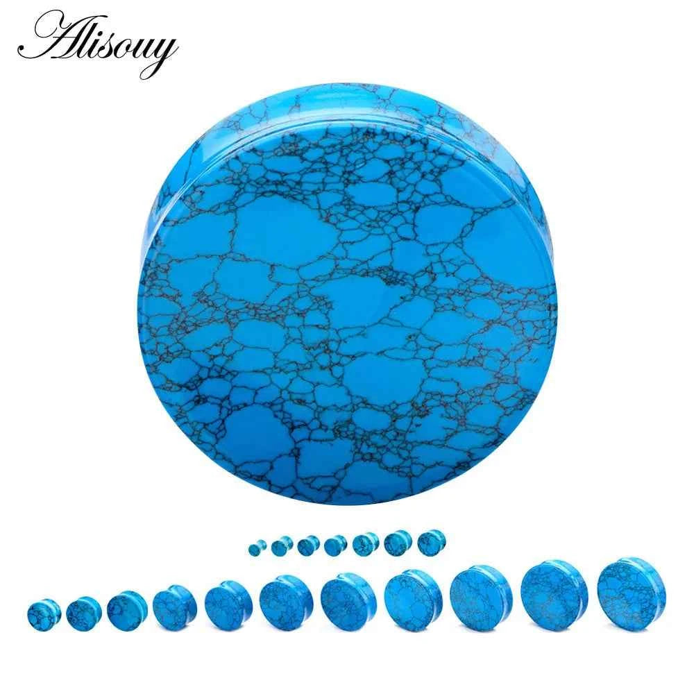 1PC Stone Ear Plugs Gauges Earrings Women Men Ear Plug Flesh Tunnel Piercing Expander Ear Stretcher Body Piercing Jewelry - Pedlar's Attic