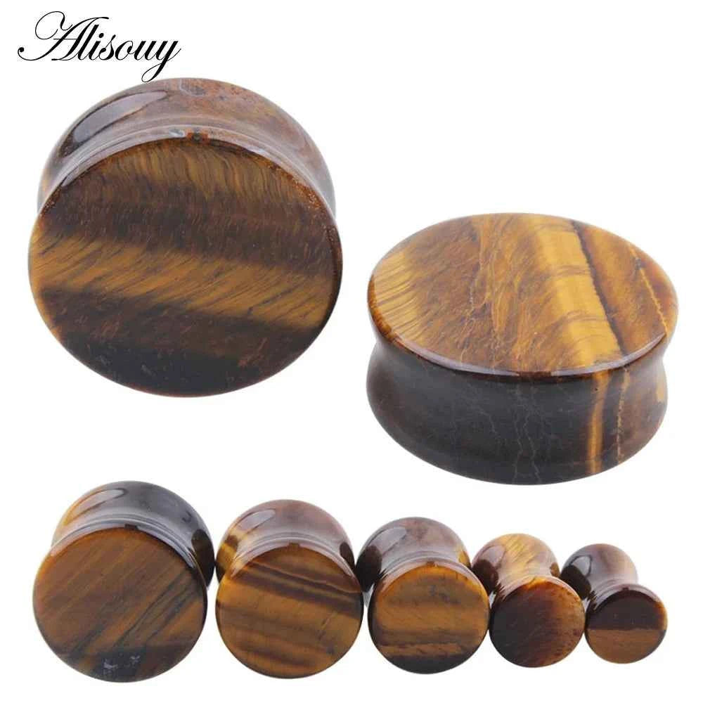 1PC Stone Ear Plugs Gauges Earrings Women Men Ear Plug Flesh Tunnel Piercing Expander Ear Stretcher Body Piercing Jewelry - Pedlar's Attic