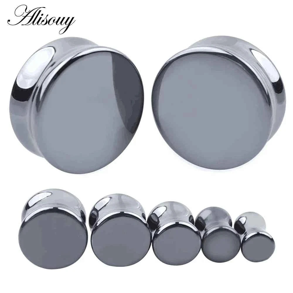 1PC Stone Ear Plugs Gauges Earrings Women Men Ear Plug Flesh Tunnel Piercing Expander Ear Stretcher Body Piercing Jewelry - Pedlar's Attic