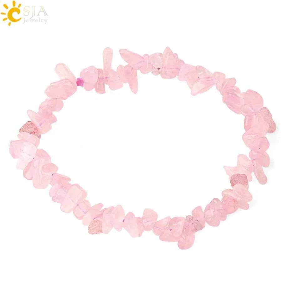 Irregular Chips Natural Stone Bracelet Asymmetry Beads Crystal Quartz - Pedlar's Attic