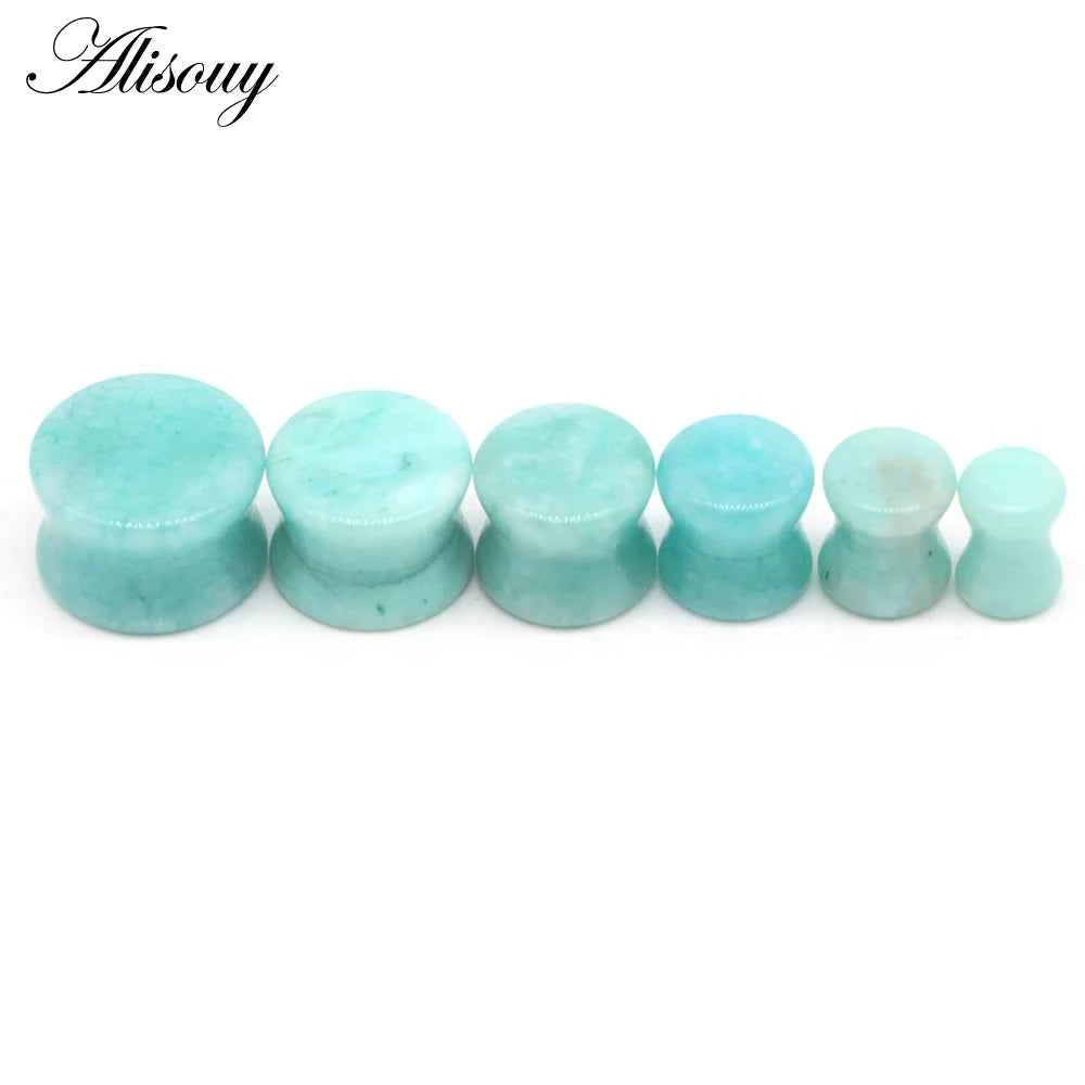 Alisouy 2PCS Natural Organic Stone Ear Plugs