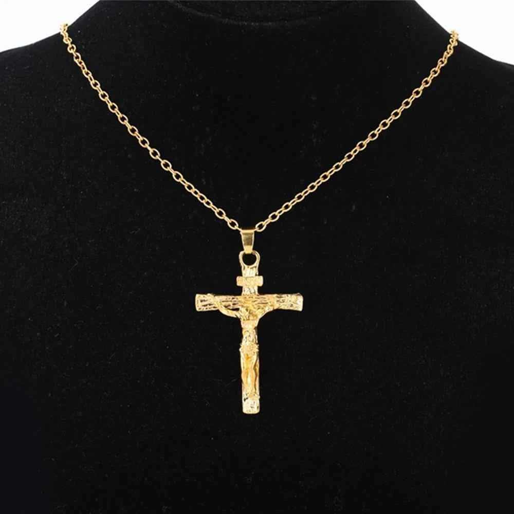 Johnny Hallyday Guitar Cross Pendant Necklace - Stainless Steel Floating Locket for Men, Inspirational Christian Jewelry Gift - Pedlar's Attic
