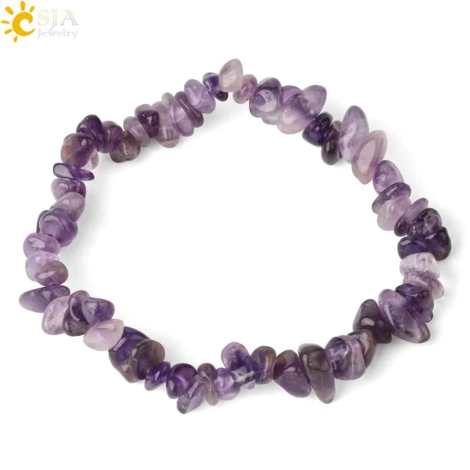 Irregular Chips Natural Stone Bracelet Asymmetry Beads Crystal Quartz - Pedlar's Attic