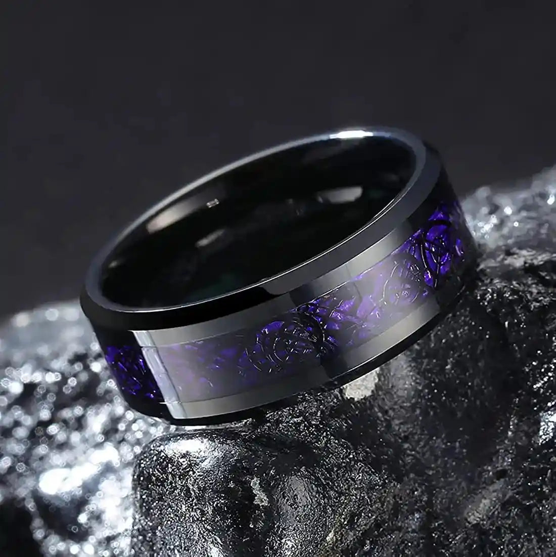 21 Colors 8mm Men's Stainless Steel Celtic Dragon Ring - Pedlar's Attic