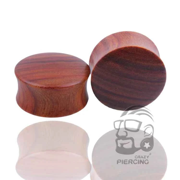 2pcs Wood Flesh Ear Plugs Tunnels Ear Piercings Earlets Saddle Woodern Earring Expander Gauge Double Flare Body Jewelry Piercing