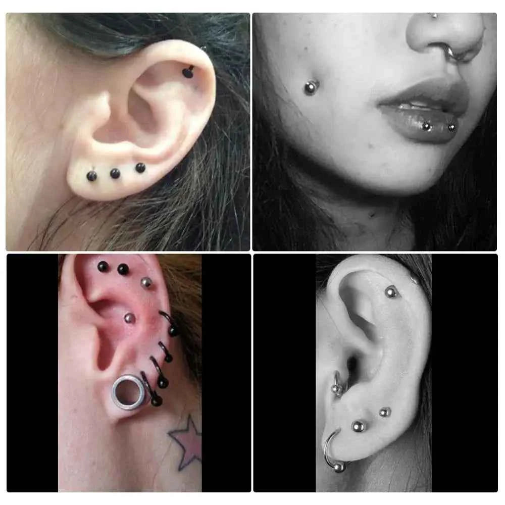 Tragus Helix Bar, Labret Lip Bar Rings Stud