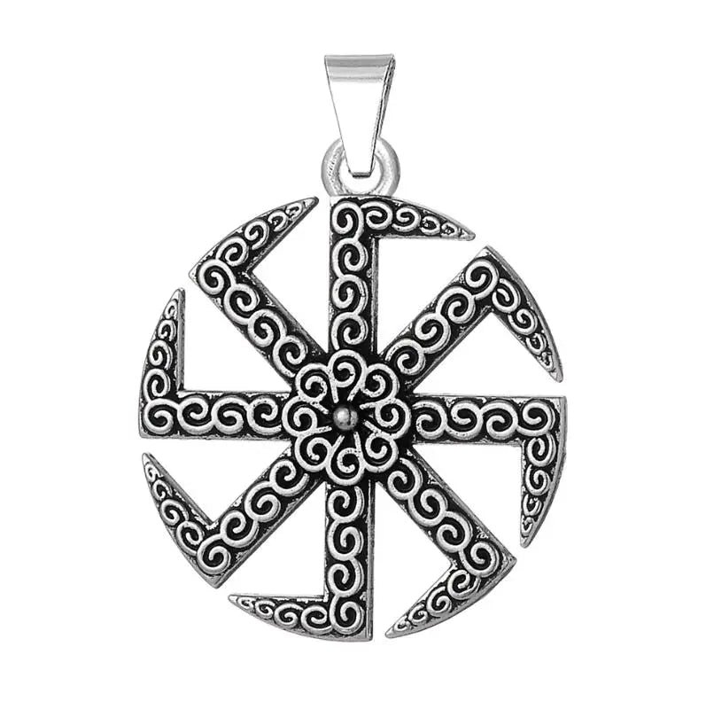 The Kolovrat — Slavic Sun Wheel Pendant