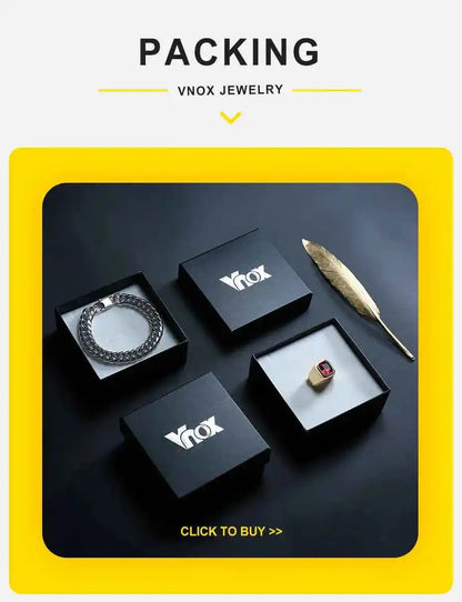 Vnox Seven Seals of Angels Rings for Men, Round Top Stamp Finger Band, Metatron Cube Stamp Ring, Chunky Punk Jewelry - Pedlar's Attic