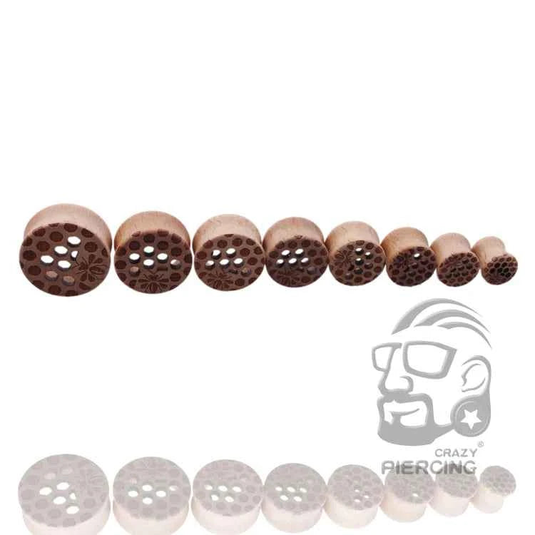 2pcs Wood Flesh Ear Plugs Tunnels Ear Piercings Earlets Saddle Woodern Earring Expander Gauge Double Flare Body Jewelry Piercing