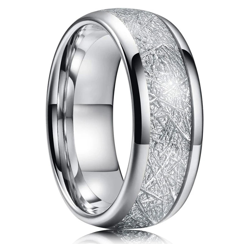 Stone Forge Ring — Agate & Stone Inlay Stainless Steel Band