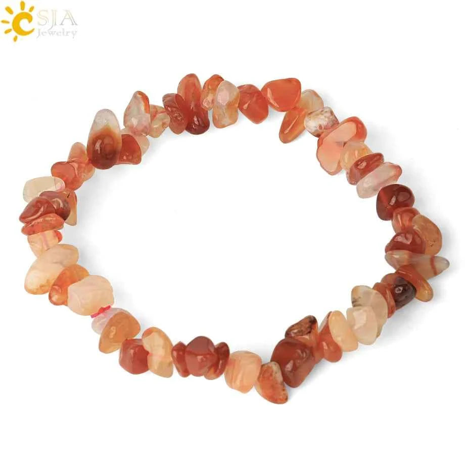 Irregular Chips Natural Stone Bracelet Asymmetry Beads Crystal Quartz - Pedlar's Attic