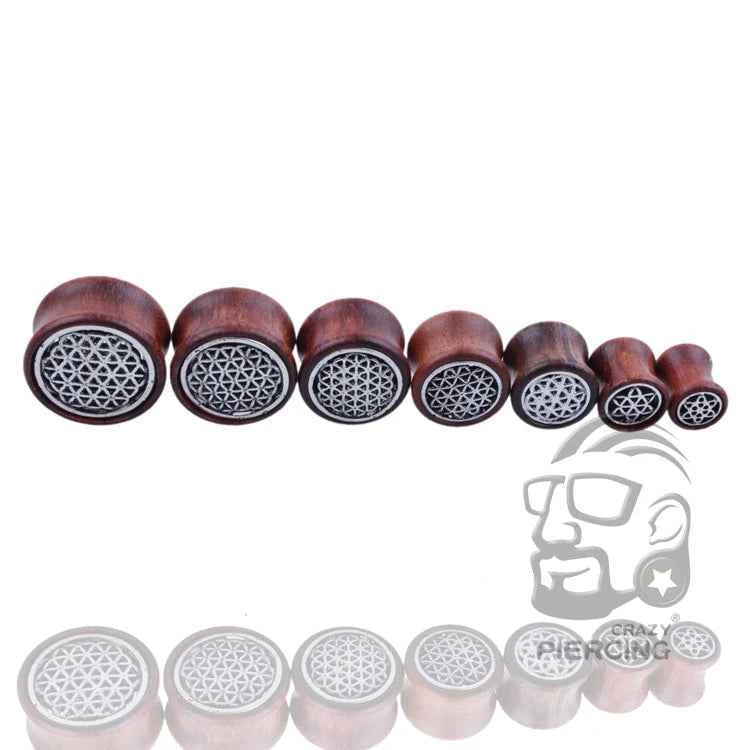 2pcs Wood Flesh Ear Plugs Tunnels Ear Piercings Earlets Saddle Woodern Earring Expander Gauge Double Flare Body Jewelry Piercing