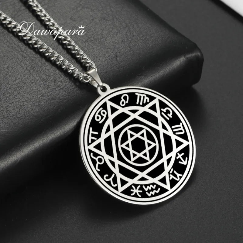 The Observatory Seal — Solomon Star & Zodiac Constellation Necklace