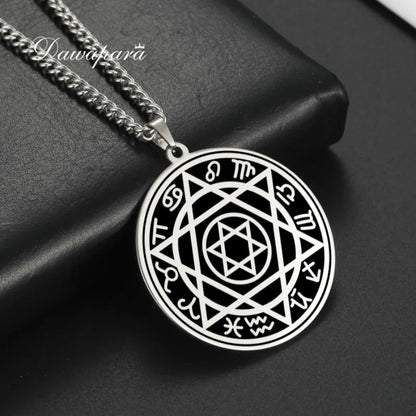 The Observatory Seal — Solomon Star & Zodiac Constellation Necklace