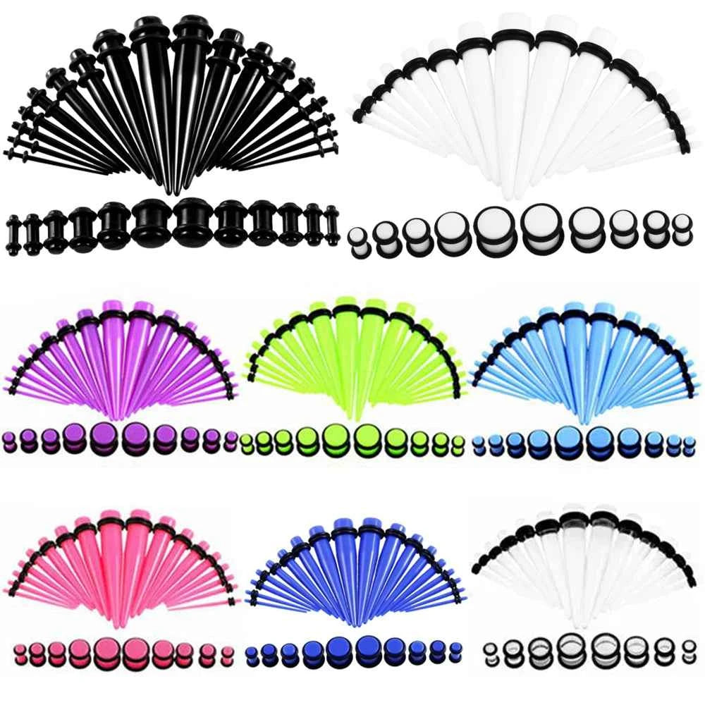 36pcs/lot Acrylic Ear Gauge Taper and Plug Stretching Kits - Pedlar's Attic