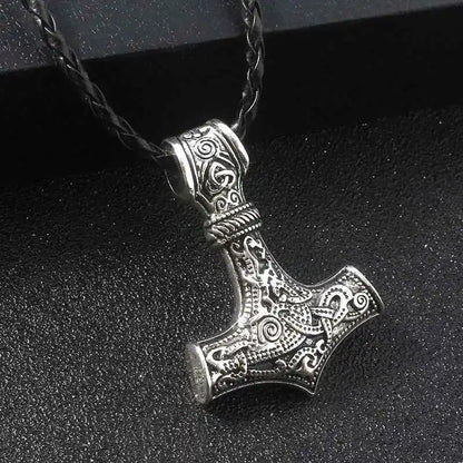 Norse Viking Odin's Runes Necklace Vegvisir Symbol - Pedlar's Attic