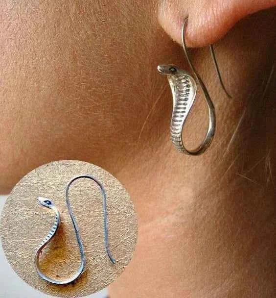 Egyptian Cobra Earrings Snake, Egyptian Jewelry Earrings for Women Fashion Jewelry Women Egypt - Pedlar's Attic