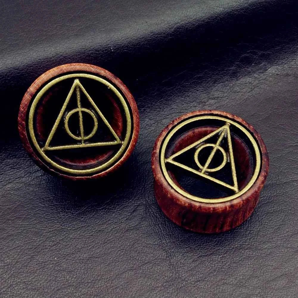 2pcs Wood Flesh Ear Plugs Tunnels Ear Piercings Earlets Saddle Woodern Earring Expander Gauge Double Flare Body Jewelry Piercing