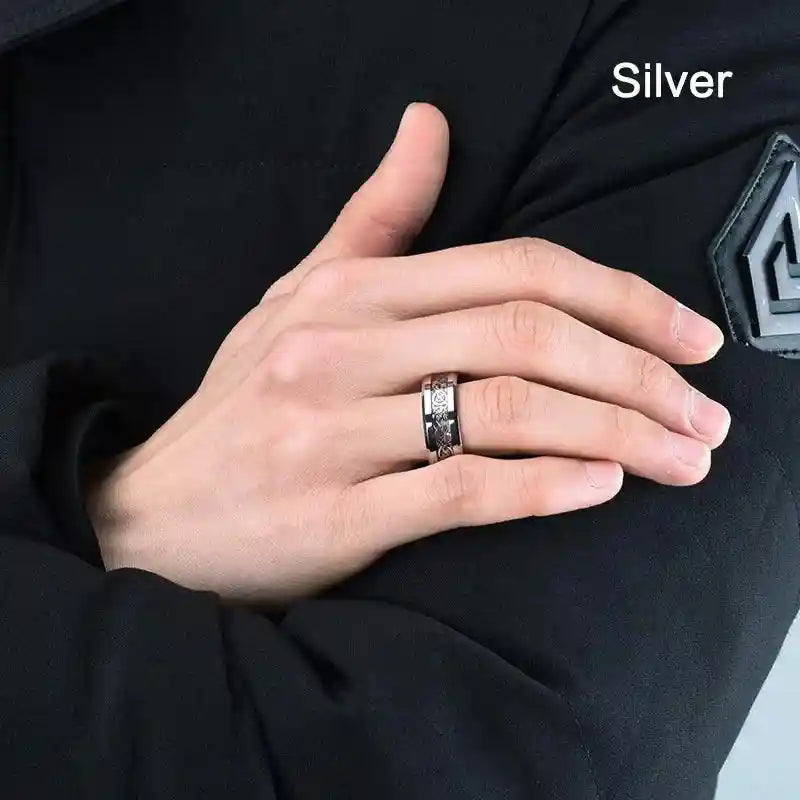 21 Colors 8mm Men's Stainless Steel Celtic Dragon Ring - Pedlar's Attic