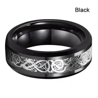 21 Colors 8mm Men's Stainless Steel Celtic Dragon Ring - Pedlar's Attic