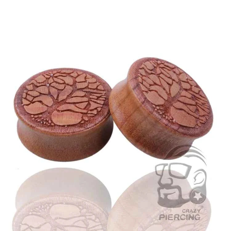 2pcs Wood Flesh Ear Plugs Tunnels Ear Piercings Earlets Saddle Woodern Earring Expander Gauge Double Flare Body Jewelry Piercing