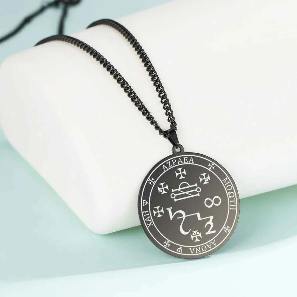 Dawapara 7 Archangels Sigil Necklaces Pentacle Magical Amulet Michaelmas Lucky Protection Supernatural Talisman Necklace