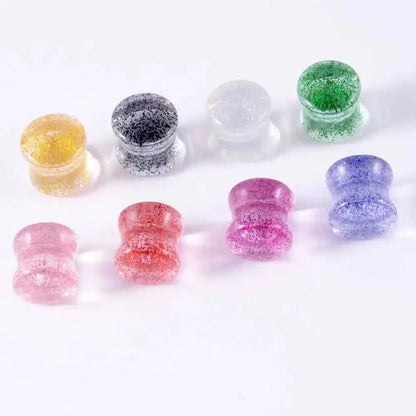 2pcs Acrylic Sequins Ear Gauges - Pedlar's Attic