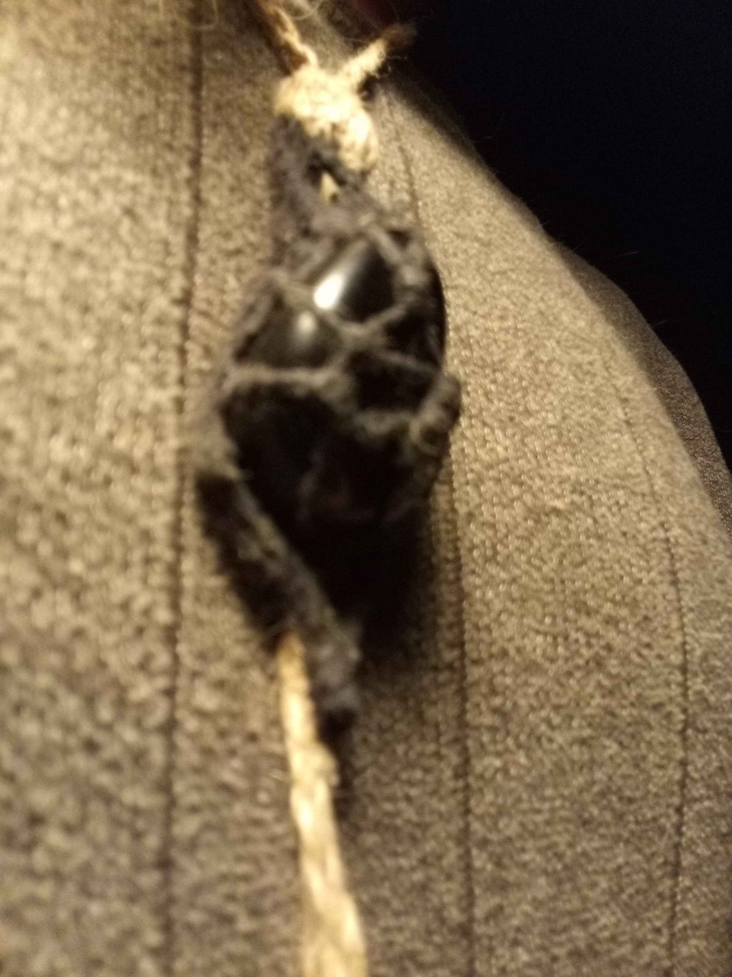 Obsidian Spider. Hemp Art