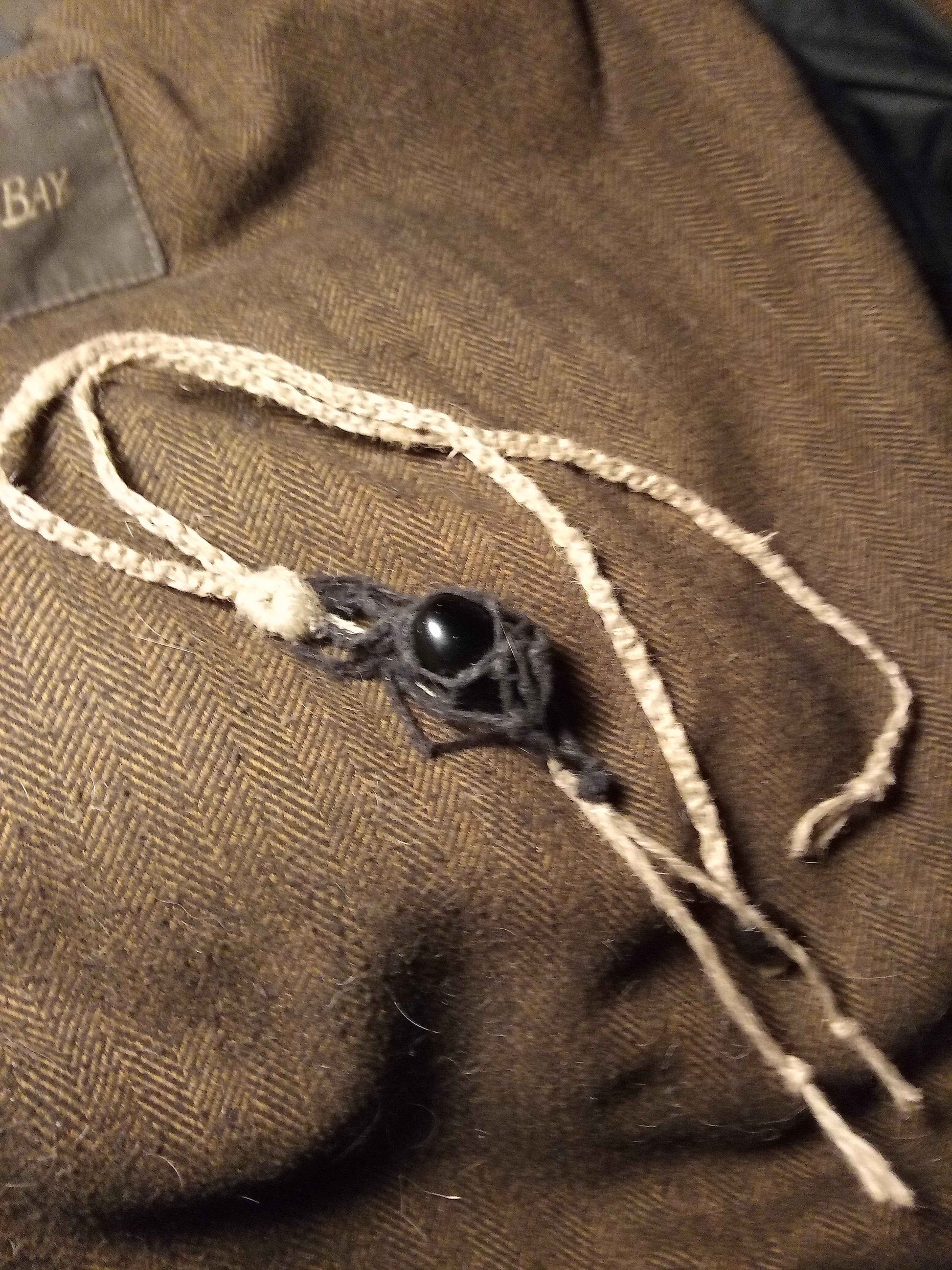 Obsidian Spider. Hemp Art