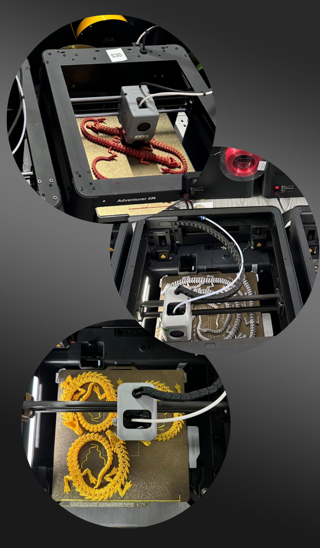 3d-printed Chinese dragon ornaments handicrafts can move the joints