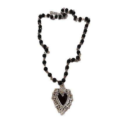 Gothic Heart-Shaped Pendant Necklace - Pedlar's Attic