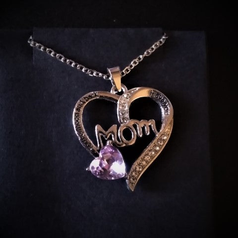 Jeweled MOM Heart