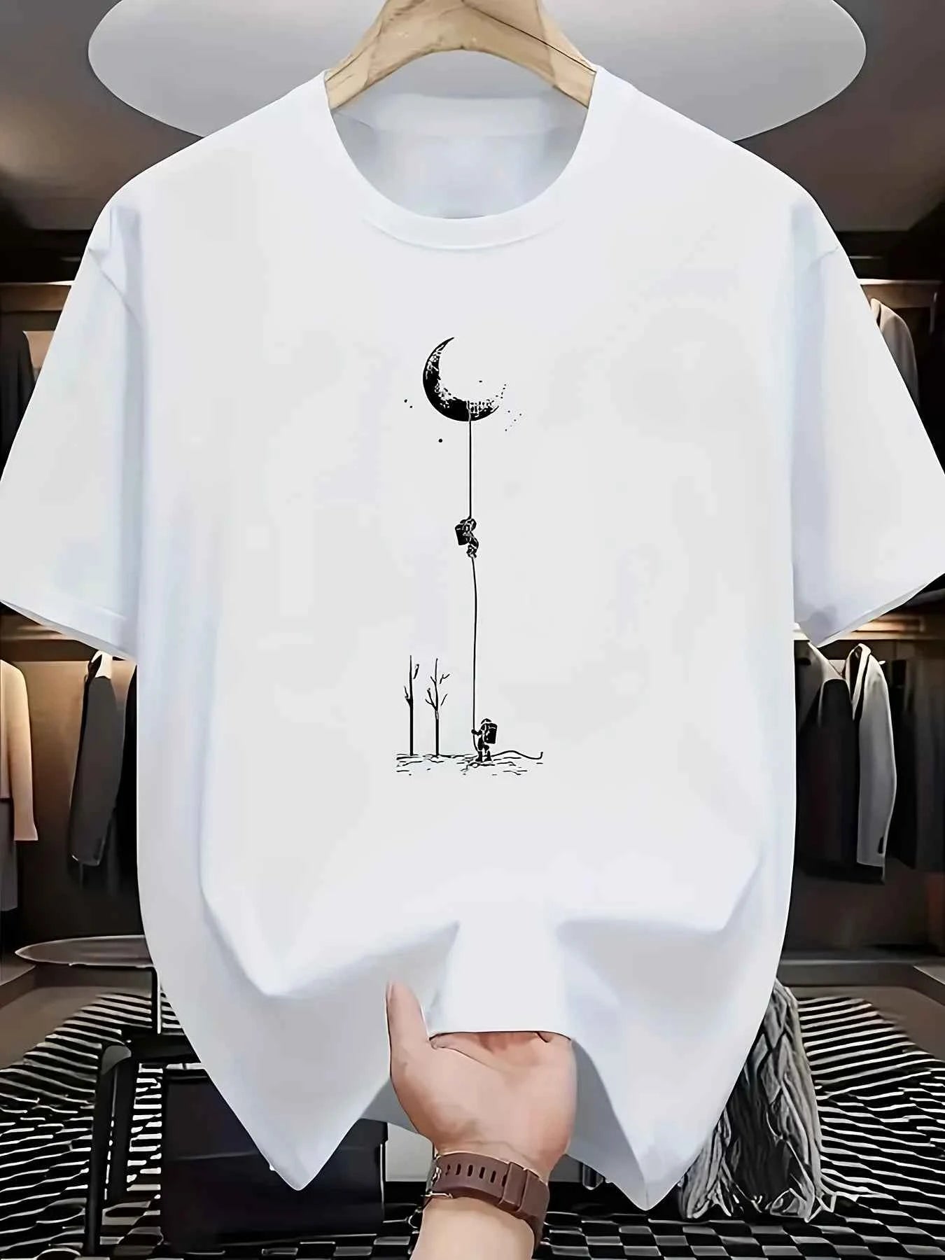 Men's Summer Casual Short Sleeve T-Shirt with Print - Breathable Round Neck Tee Unisex Streetwear Tops 2026 Graphic Pullovers