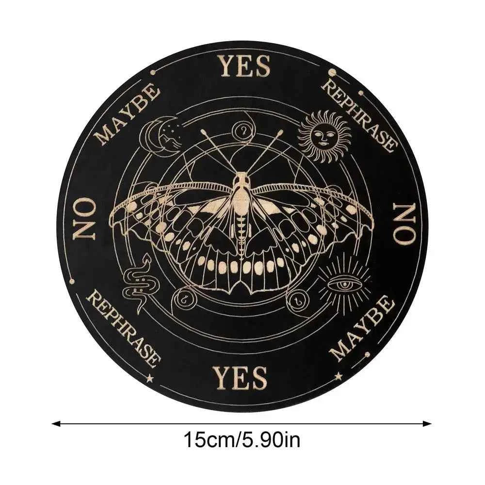 Star Pendulum Board Dowsing Divination Board Decision Maker Planchette Ouija Board Game Energy Carven Plate Witch Crafts