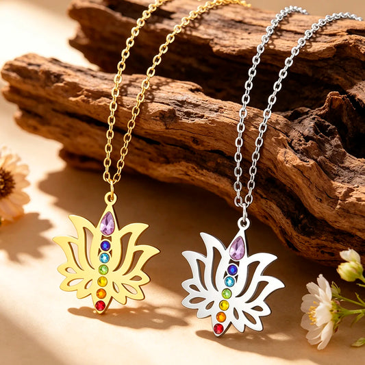 The Spire Lotus — 7 Chakra Buddha OM Necklace