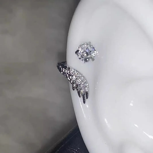 Whisper of Wings — Zircon Wing Ear Cuff
