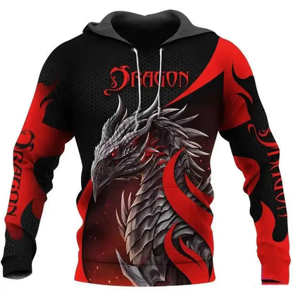 Chinese Dragon Printed Men's Hoodie Fashion- So many choices 2 - Pedlar's Attic
