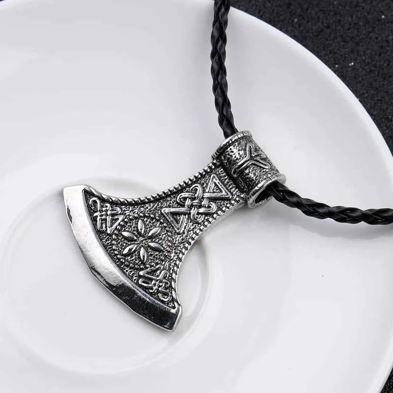 Norse Viking Scandinavian Axe Head Pendant Necklace