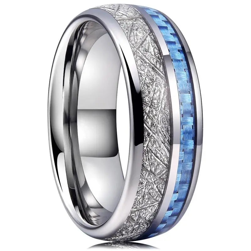 Stone Forge Ring — Agate & Stone Inlay Stainless Steel Band