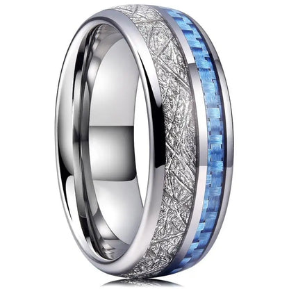 Stone Forge Ring — Agate & Stone Inlay Stainless Steel Band