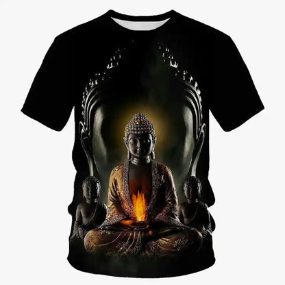 The Awakened One – Gautama Buddha Face 3D Print Tee