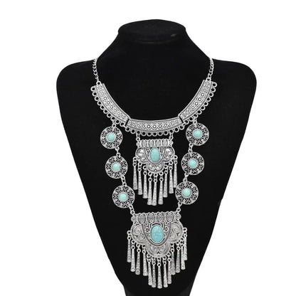 The Wanderer's Collar – Tibetan Boho Statement Necklace