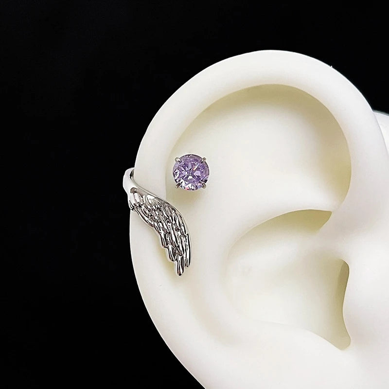 Whisper of Wings — Zircon Wing Ear Cuff