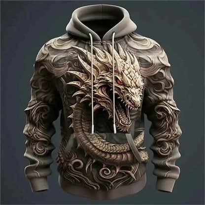 Chinese Dragon Printed Men's Hoodie Fashion- So many choices 2 - Pedlar's Attic