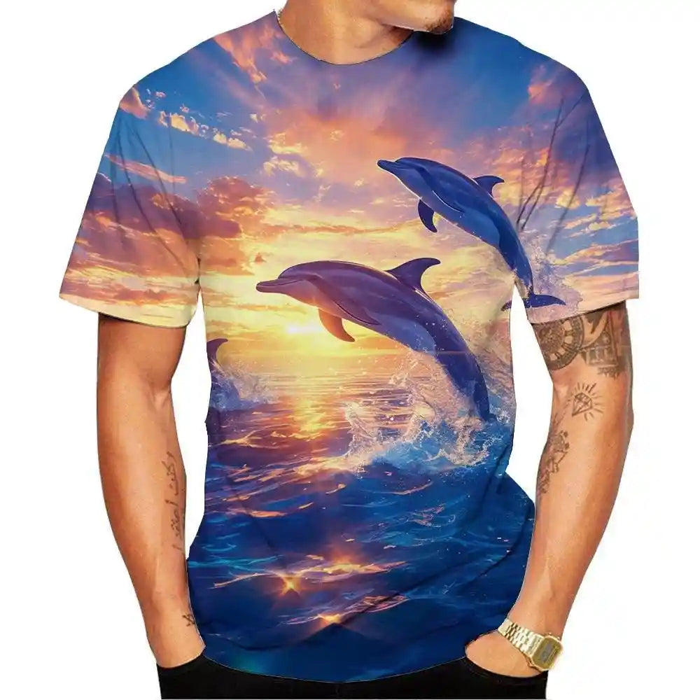 Whispers of the Deep – Dolphin Spirit 3D Tee