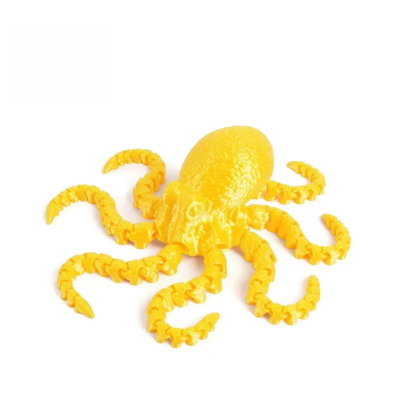 3D Printed Octopus Ornament Creative Animal Landscape Decorations Simulated Octopus Desktop Home Model Party Children's Gift