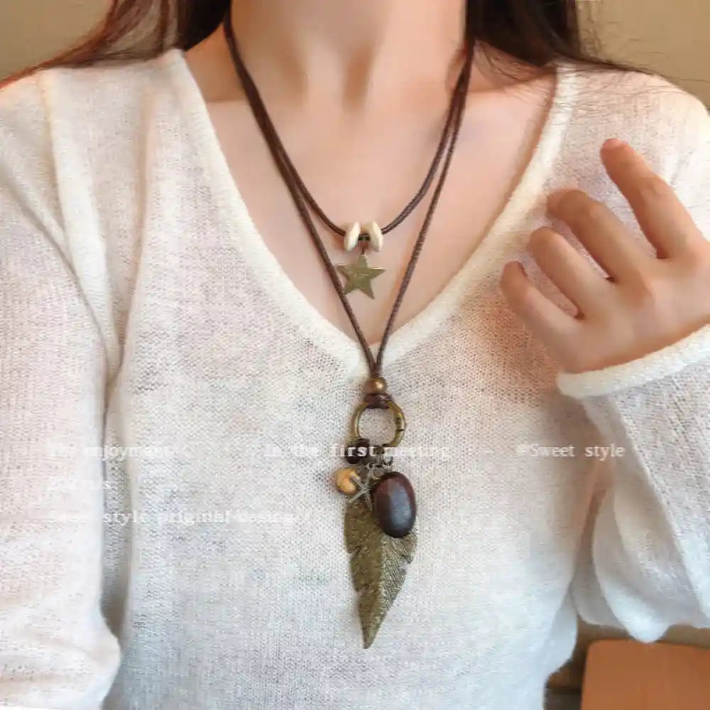 Retro Ethnic Style Bohemian Long Pendant - Pedlar's Attic