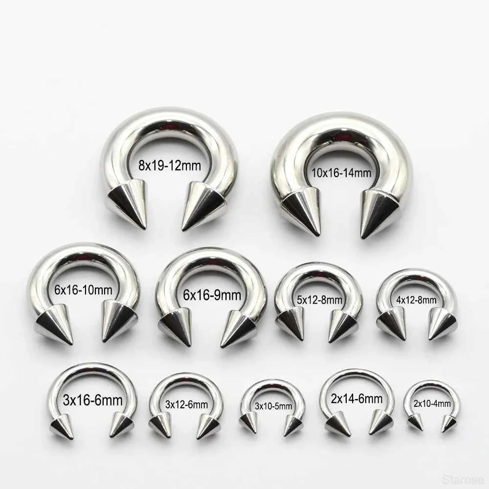 Cone Circular Barbell Piercing Septum Nose Ring Hoop Helix Earrings